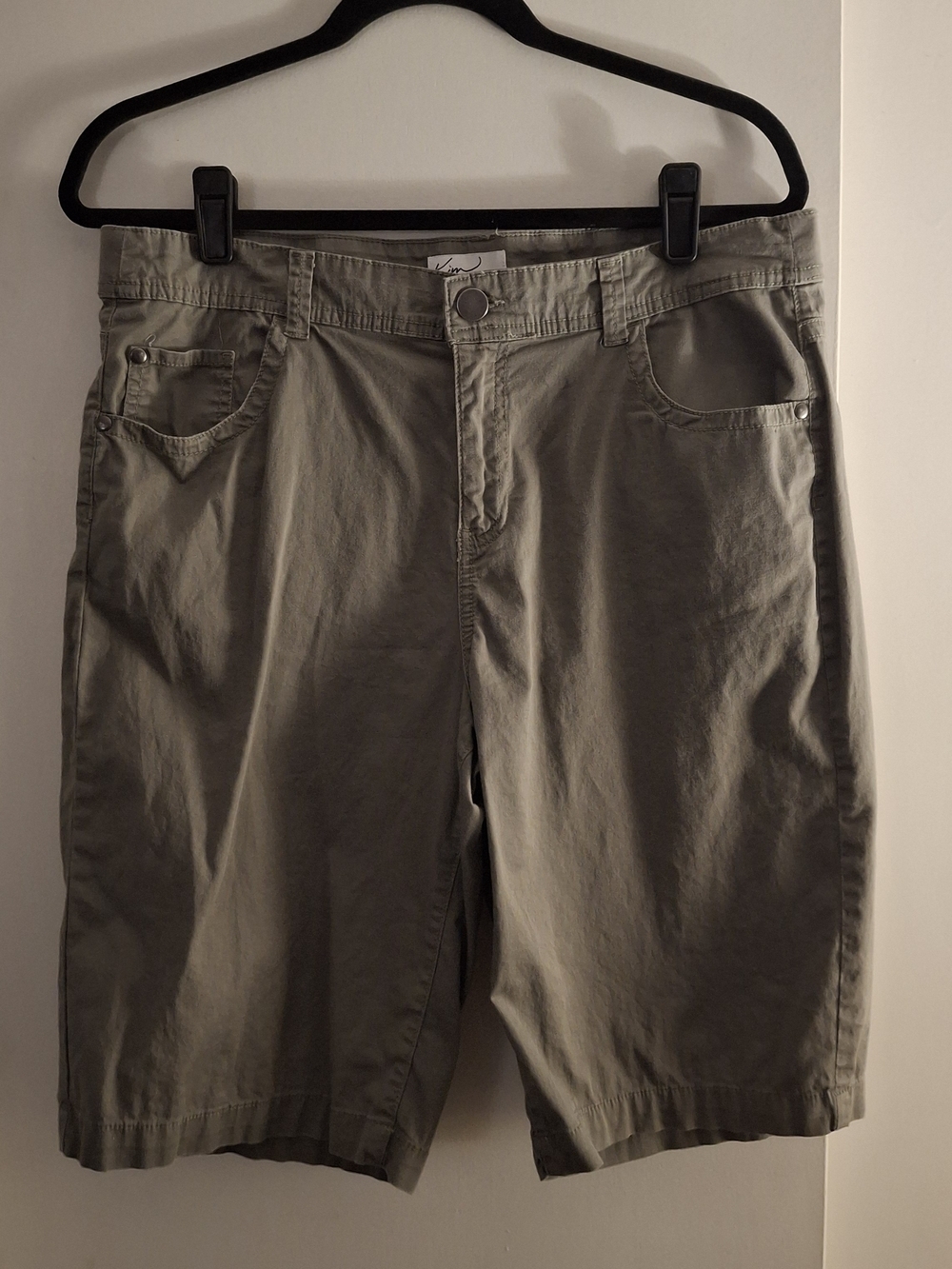 Kim Rogers Olive Flat-Front Women's Shorts